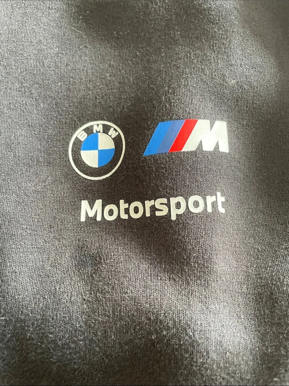 BMW Black Motorsport Zip-Up Jacket with White Piping PUMA